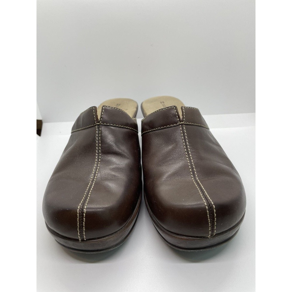 Naturalizer Brown Leather Comfort Shoes Slip On Wedge Size 8.5
